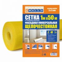 Сетка фасадная 4WELLS 5ммх5мм 50м2 желтая